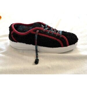 HEY DUDE Womens Teen Karina Sherpa Sneakers Moonless Sangria Size 5